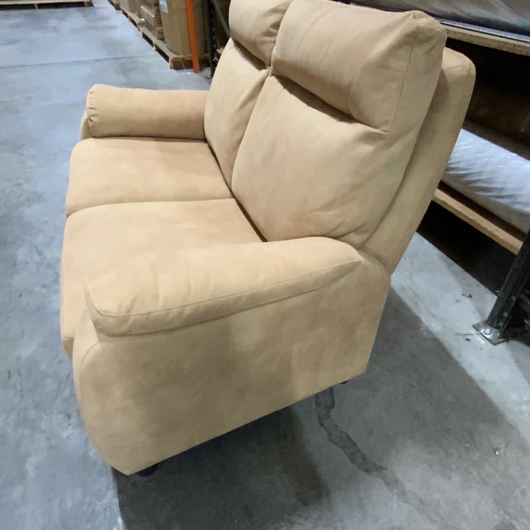 Beige Material Velvety Sofa