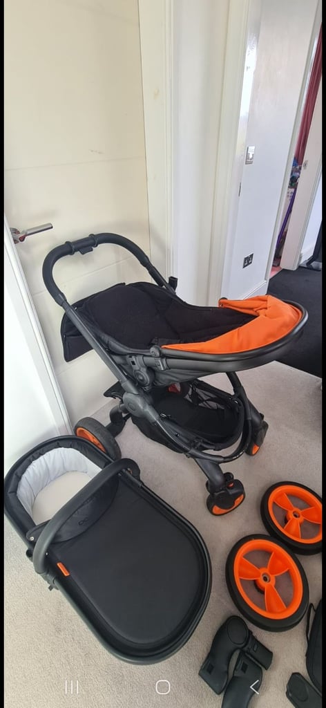 ICandy Peach 5th Anniversary Limited Edition Designer Collection (DC) pram Orange and Black