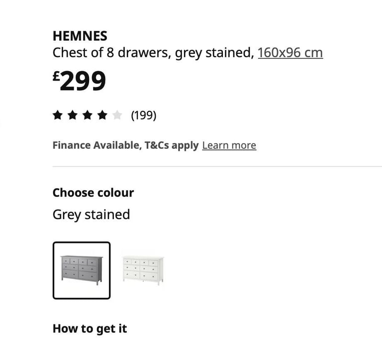 IKEA Hemnes chest of drawers. 