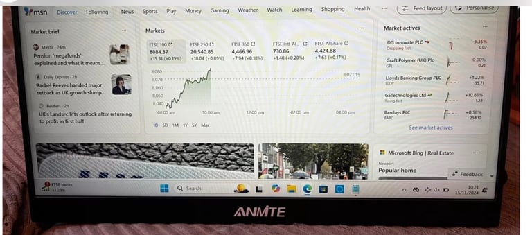 image for Brand New and Boxed - Portable Monitor Touchscreen 15.6 Inch FHD 1920x1080P