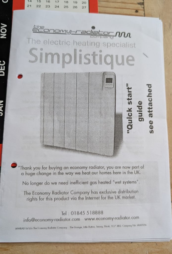 Electric Radiators (1200W and 1600W)