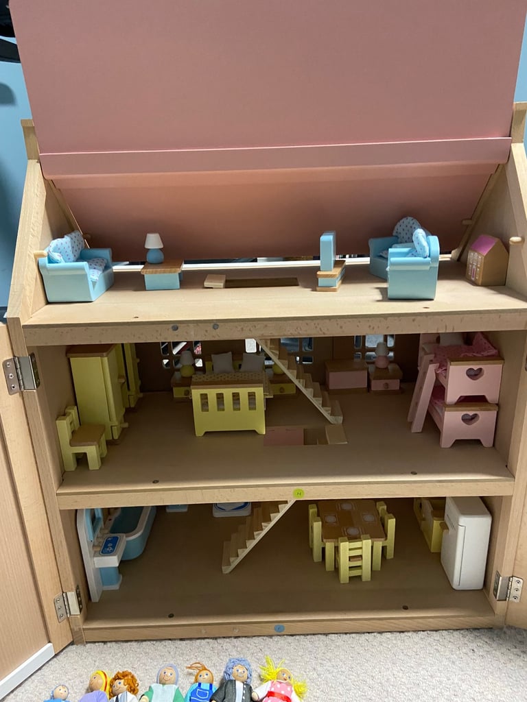 John Lewis Wooden Dolls House & Furniture
