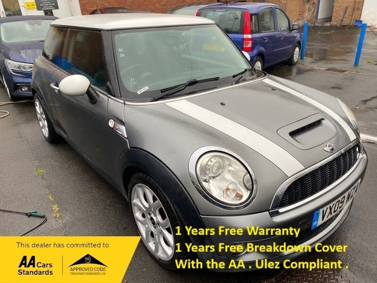 2009 MINI Hatch 1.6 Cooper S 3dr . Ulez Comp ( 1 yrs warranty (1 yrs AA brake down cover )  HATCH...