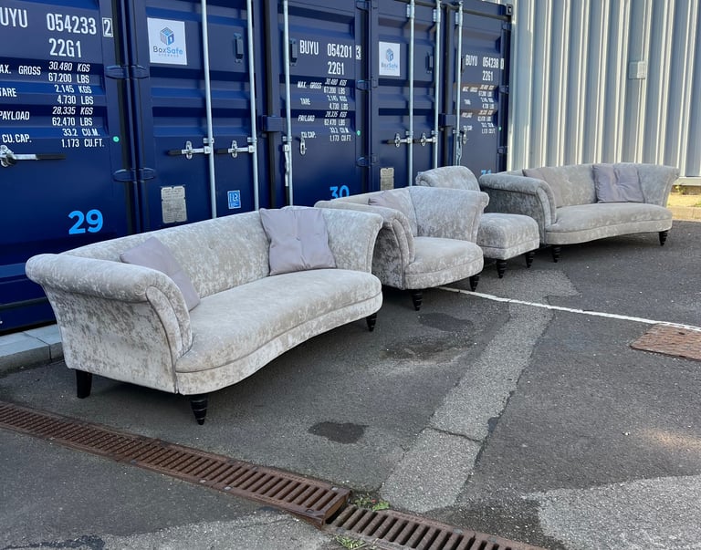 DFS Concerto grey sofa suite 4 piece set 