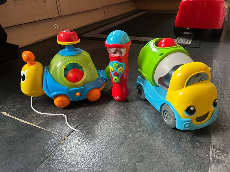 image for Musical mixer truck, pull along music snail and microphone 