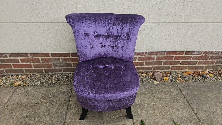 image for Crushed velvet armchair 