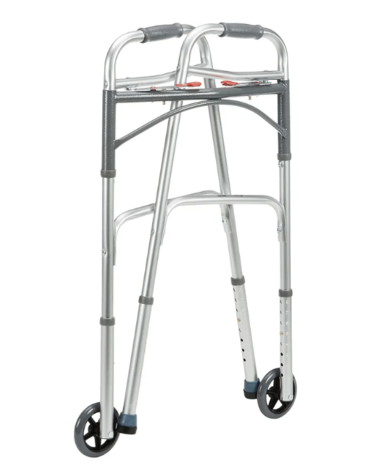 Drive folding walker, 2 button with wheels