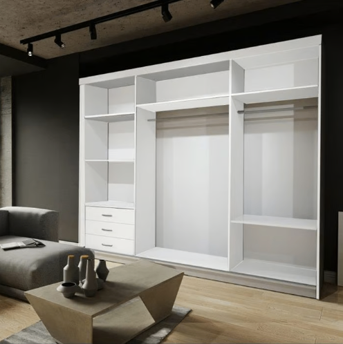Brand New - Royal Mirror Sliding Door Wardrobe - White - SAME/NEXT DAY DELIVERY