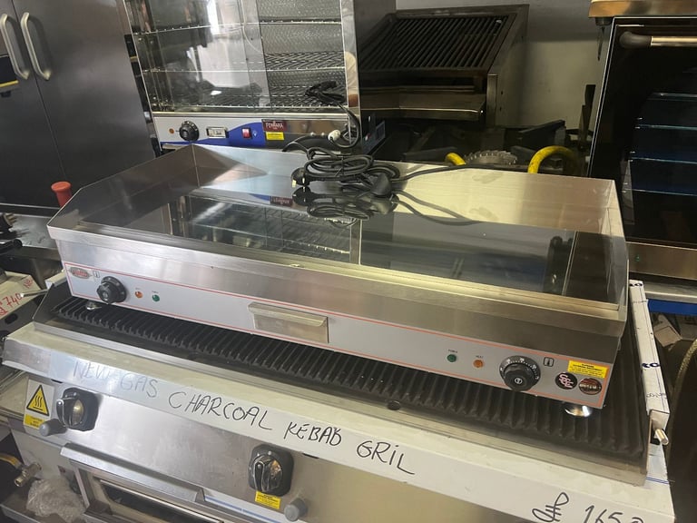 NEW ELECTRIC COMMERCIAL CATERING CHROME 1 M LONG GRILL CAFE KEBAB CHICKEN RESTAURANT 