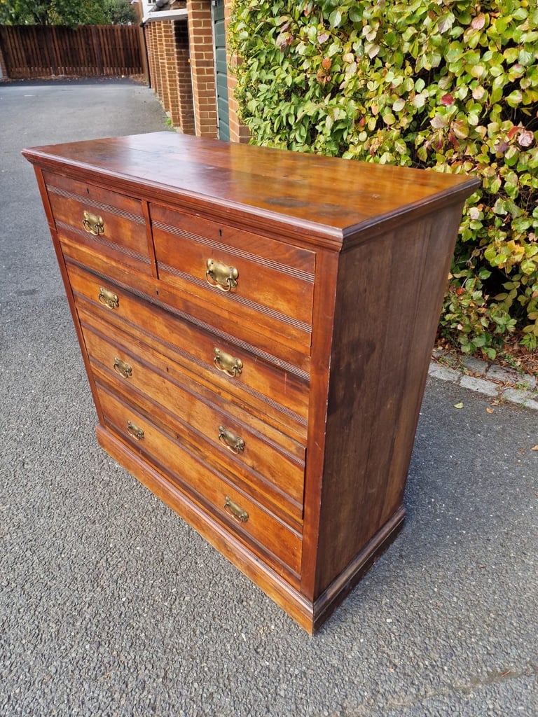 Extra Large Size Super Quality Antique Walnut Chest Of Drawers