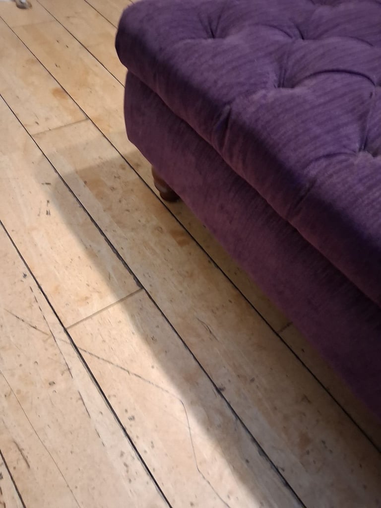 Purple chesterfield footstool 