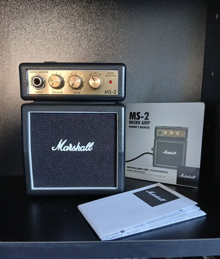 Marshall MS2 micro amplifier for electric guitar. Pristine