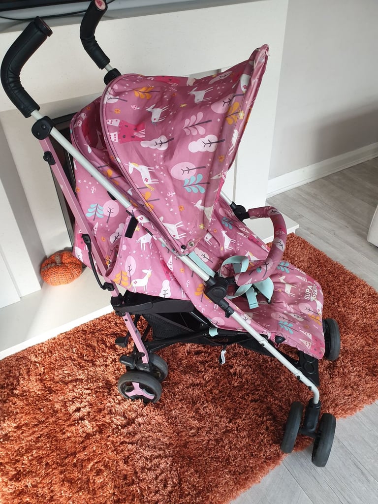 image for Cosatto pink unicorn pram buggy pushchair