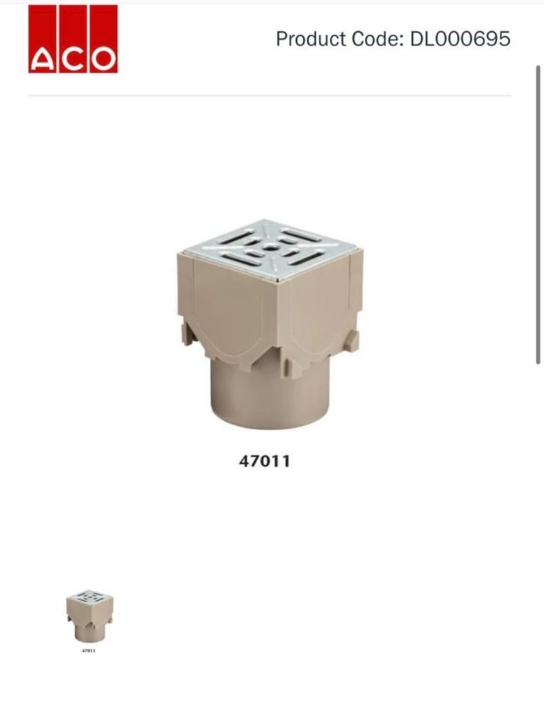 Aco Rain corner unit Drainage channel 