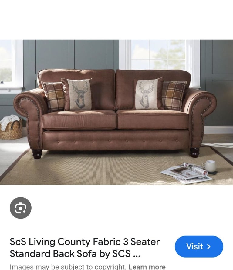 image for County Club bought from Scs - 3 seater sofa couch & 2 chairs 