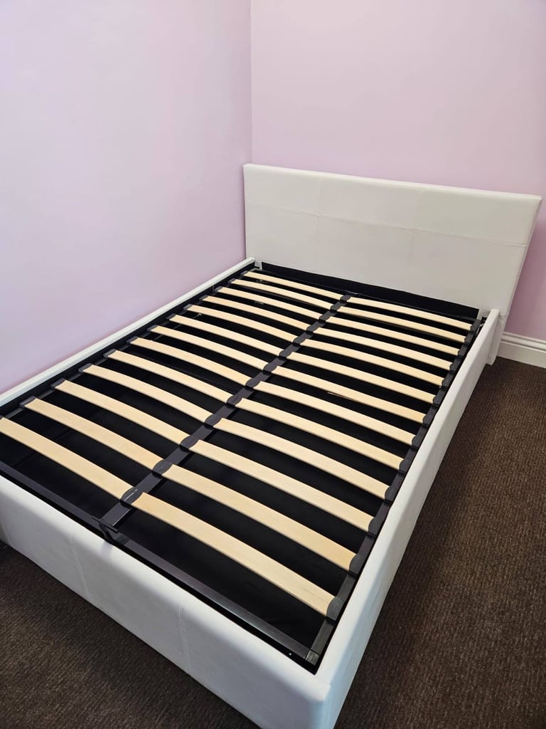 Double bed storage gas lift with mattress 