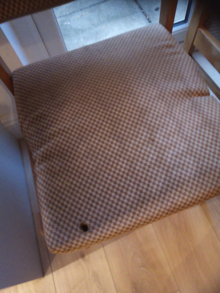 Set of 4 dining room chairs, free to collect.