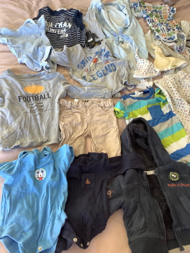 74 Items Baby Boy Clothes Bundle Age 0-3,3-6,6-9,9-12, 12-18 Months and 2 years