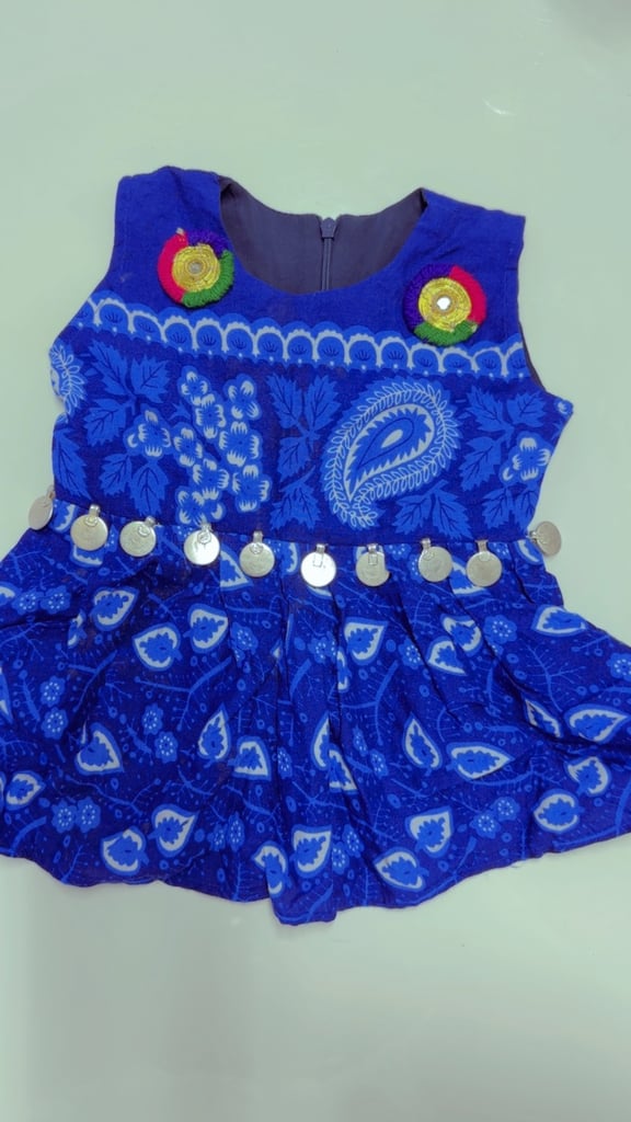 image for Traditional Afghan casual dress for baby girl 