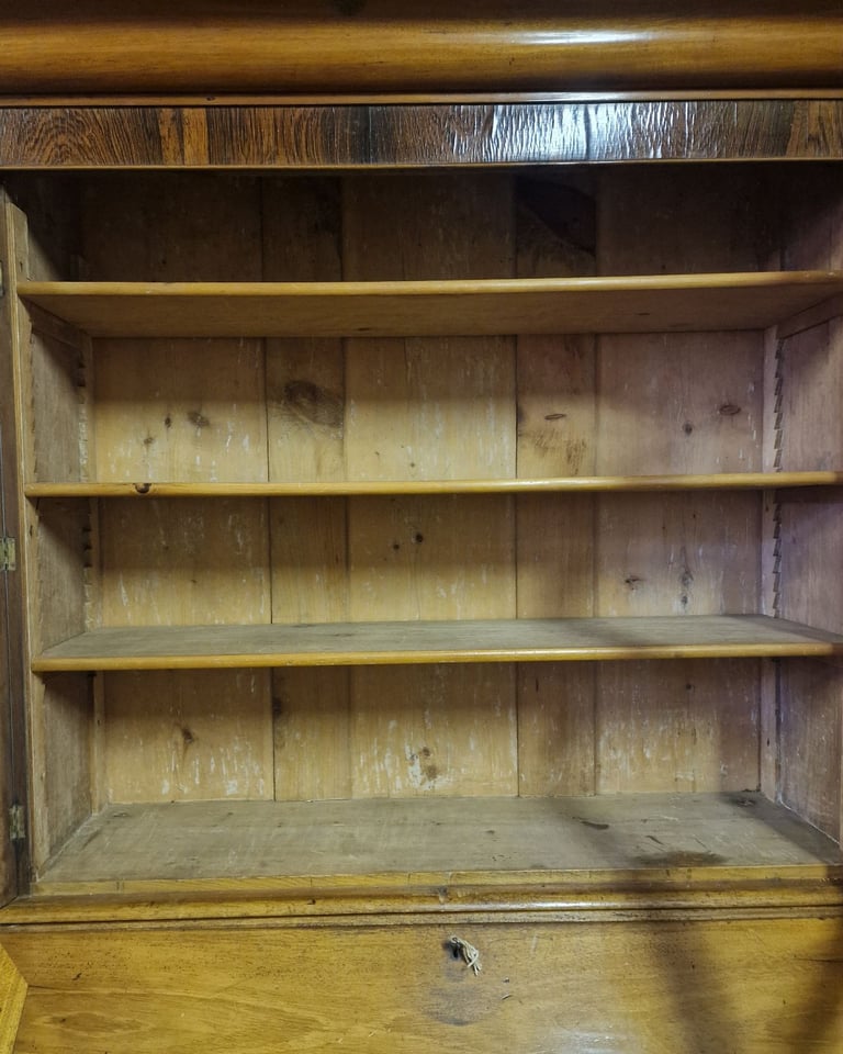 Early Victorian Gothic/Neoclassical Revival Bureau Bookcase – c.1840s