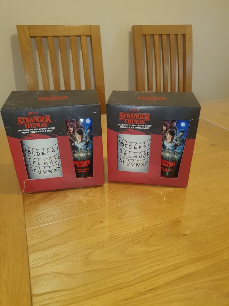 Stranger things body wash and mug 