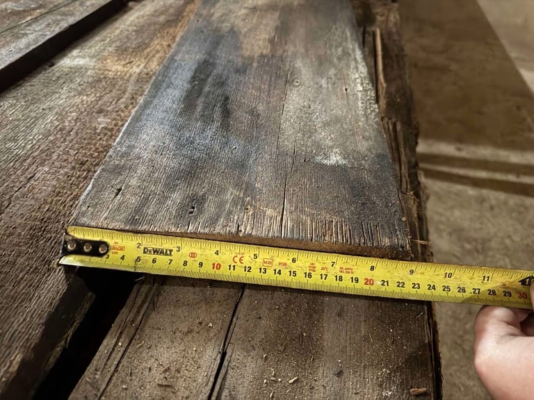 Reclaimed wood boards 