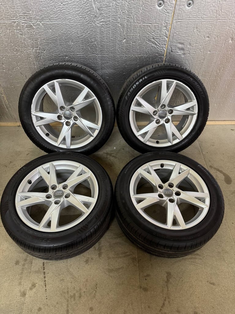 17” Genuine Audi A4 Alloy Wheels And Tyres 