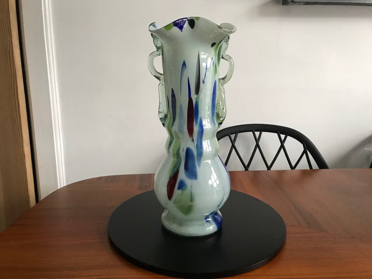 image for Retro Multi  Coloured Glass Vase