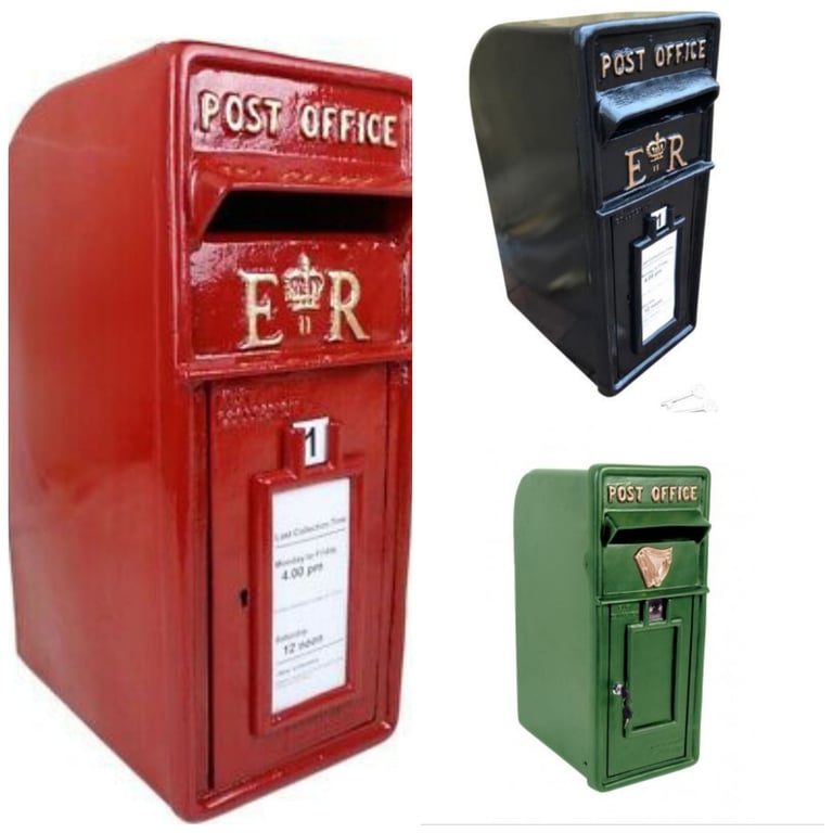 Cast iron round free standing post box