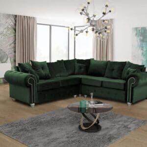 image for 👍🌹Luxuries brand new 3 seater corner sofa 2 seater velvet sofa