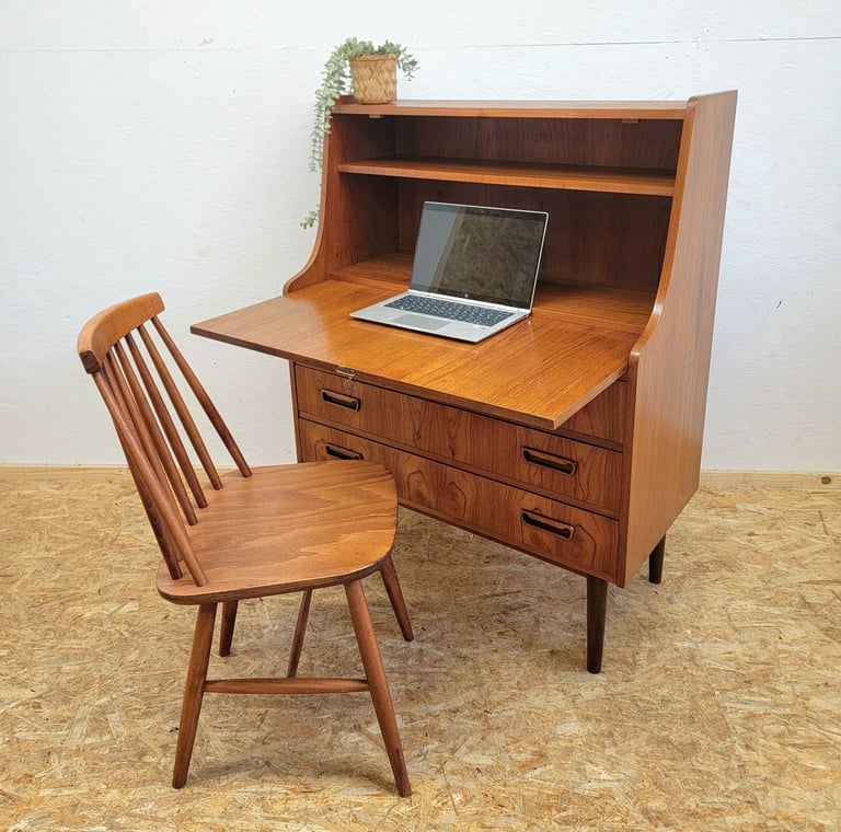 Retro Danish Gunnar Nielson Tibergaard Teak Bureau/Desk - Mid Century G-Plan Era
