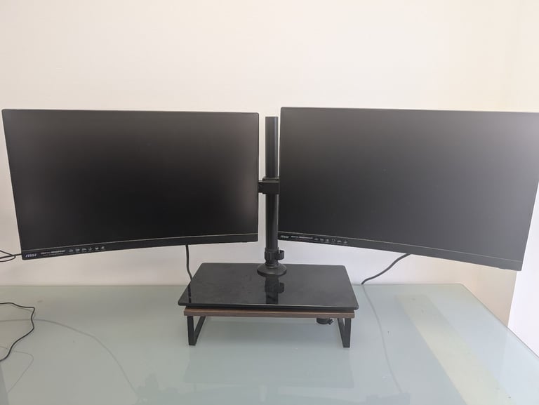 image for MSI 24" Optix MAG241C Dual Curved Gaming / Computer Monitor Set Up & Stand