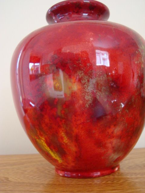 Royal Doulton Sung Flambe Vase by Charles Noke  Early 20th century Underside is signed Noke, 