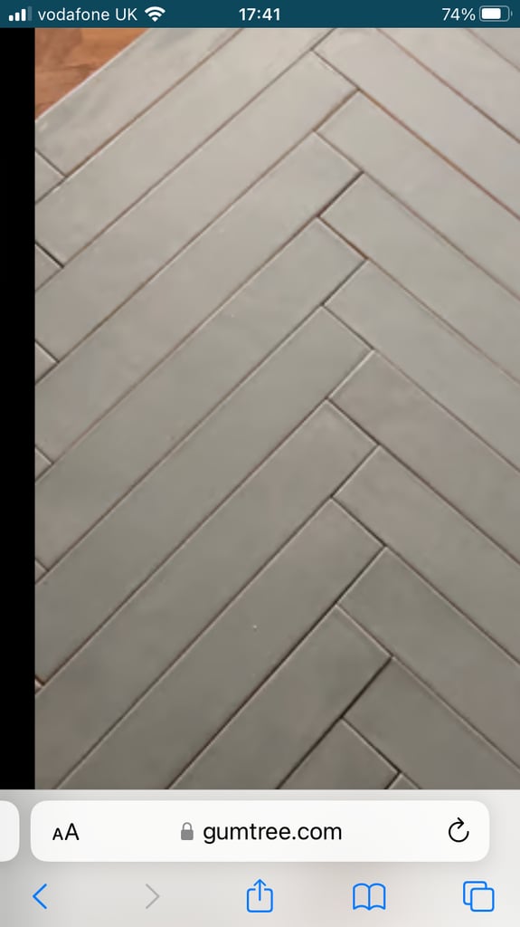 NEW ceramic tiles long blue/grey 40cmx6.5cm