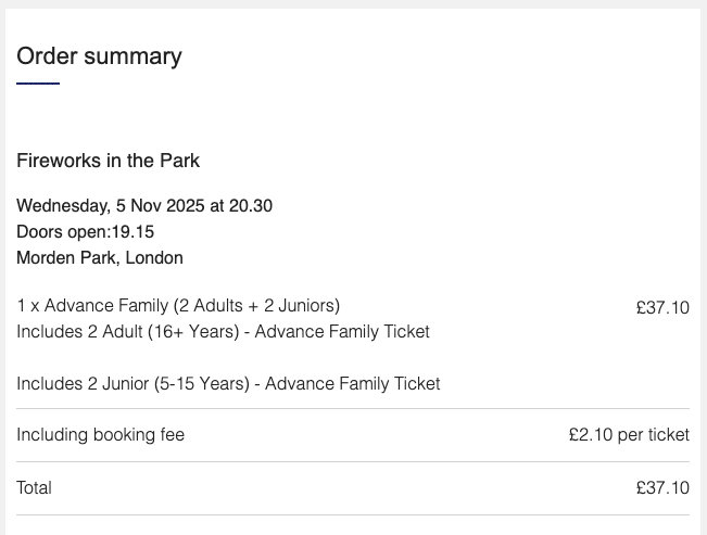 image for Wimbledon Fireworks in the Park tickets