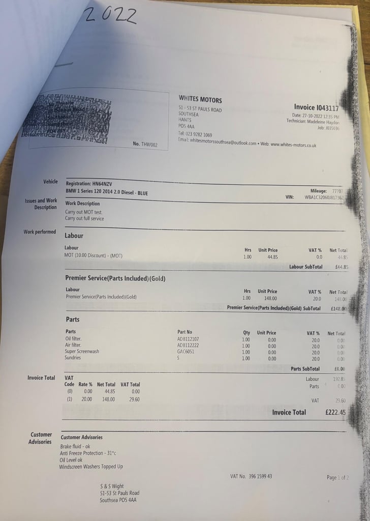 2014 BMW 1 Series 2.0 120d M Sport Auto Euro 5 (s/s) 5dr HATCHBACK Diesel Automatic