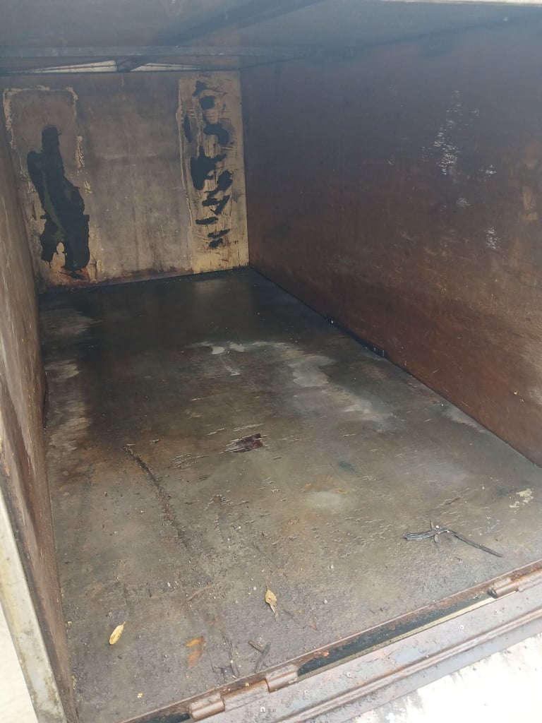 Metal indespension box trailer with rear ramp for sale