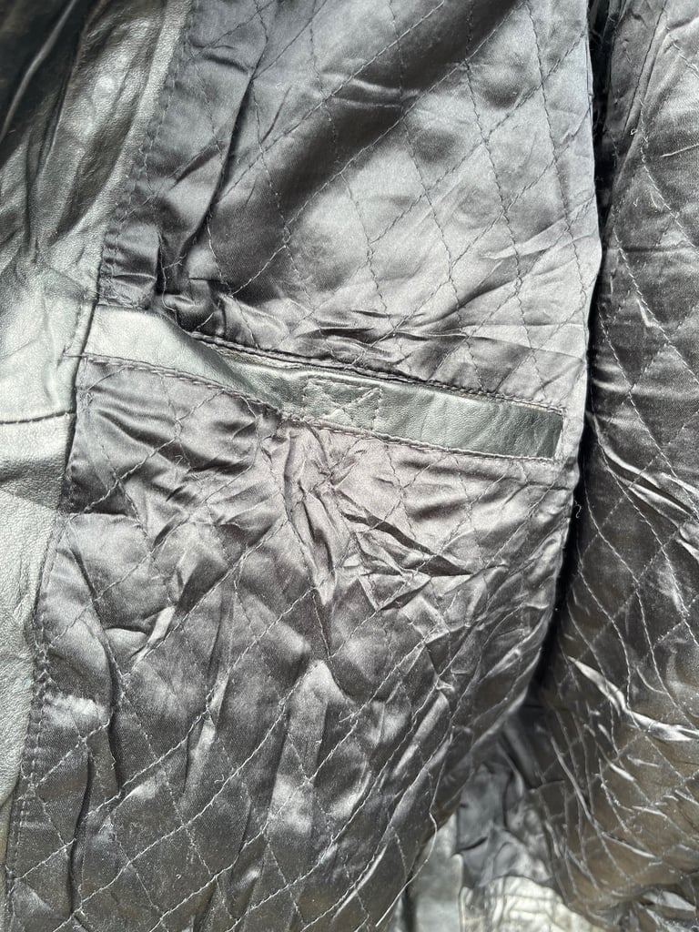 Vintage Motorcycle Leather Jacket By Zulfi Size Large In Black