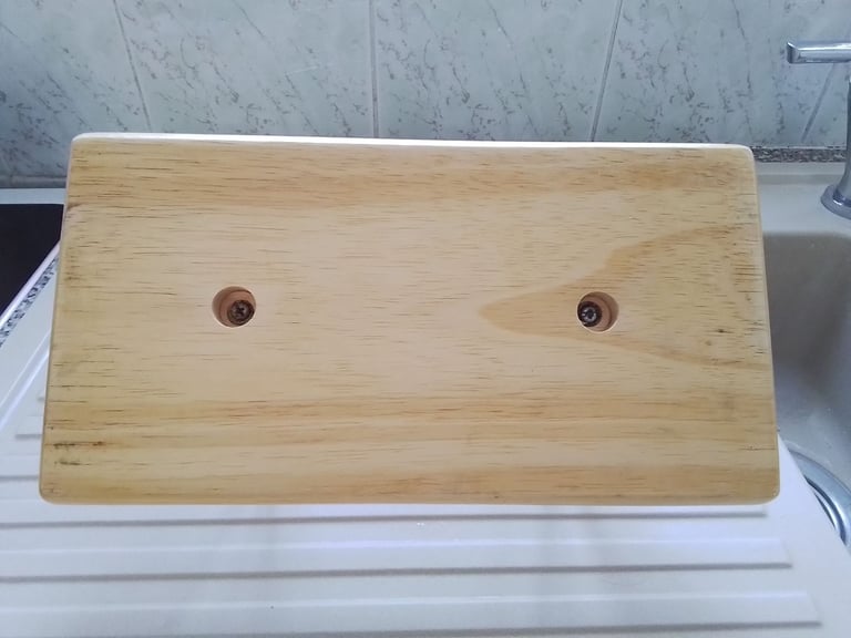 Cookery Book Stand Light Oak Wood Base With Chrome 