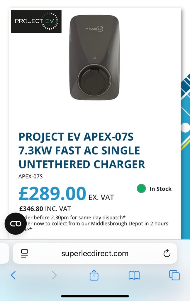 Brand new sealed electric car charger 