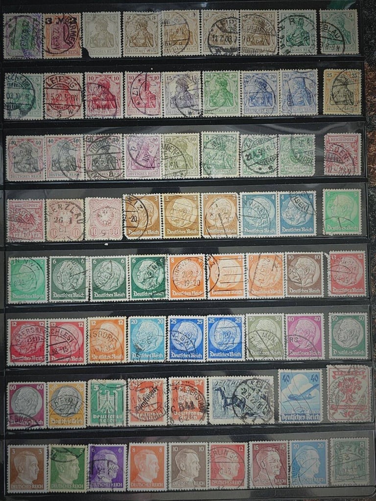414 Rare German Germany Stamps 1800's-1900's Antique Deutsches Reigh Reichspost