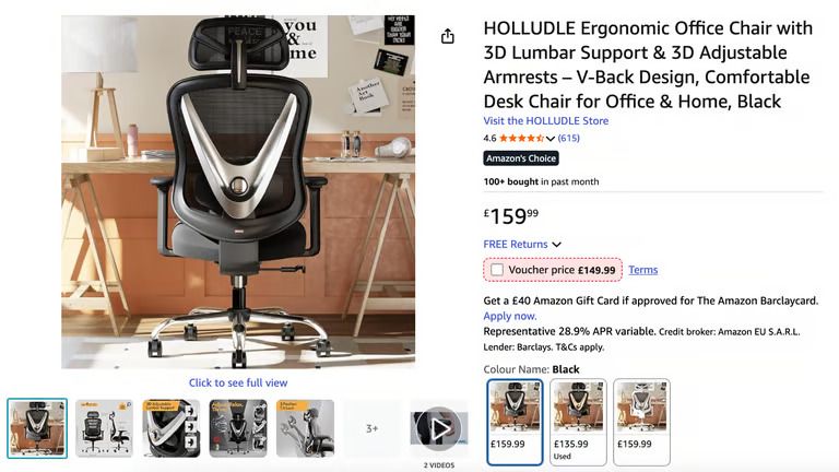 Brand New Ergonomic Office Chair with 3D Lumbar Support & 3D Adjustable Armrests
