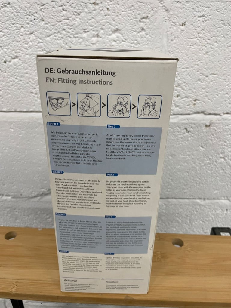 Vevox FFP3 NR Half Face Masks – Box of 20 – Professional Respiratory Protection