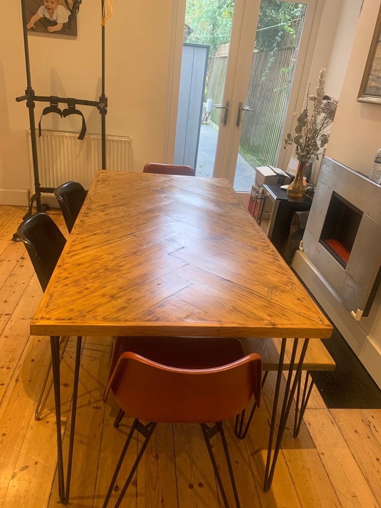 Dinning Table+Bench+Leather Dinning Chairs