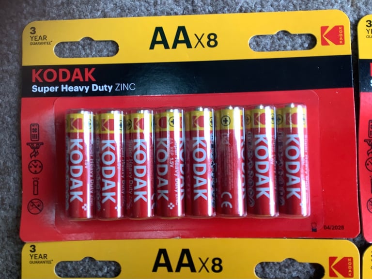 48 Kodak 1.5V AA Super Heavy Duty batteries