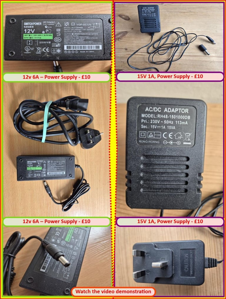 image for 12v or 15v Power Supply [2 sorts]
