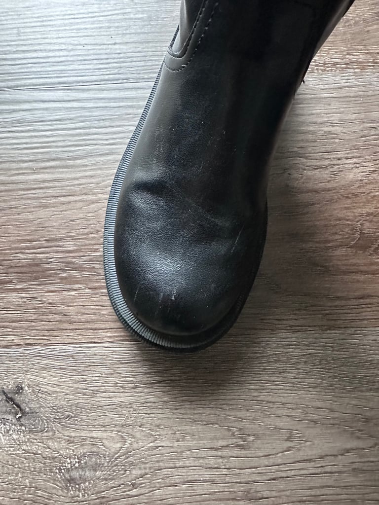 Zara girls knee high black boots EU33