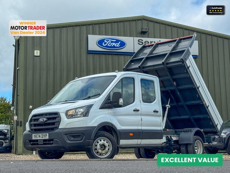2024 Ford Transit Crew Cab LWB L3 Tipper 350 Leader EURO 6 NO VAT Tipper Diesel Manual