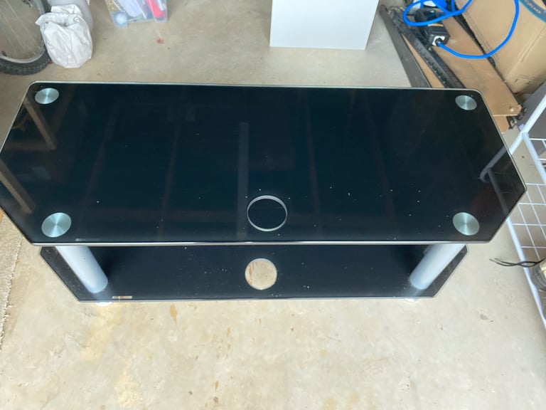 image for Black glass TV unit