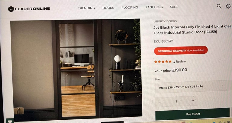 image for Black transparent door